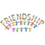 Renkli dostluk logo vektör görüntü