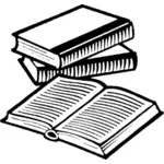 Books pile vector image
