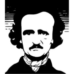 Edgar Allen Poe profil vektör çizim