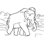 Coloring book elefant vektor ClipArt