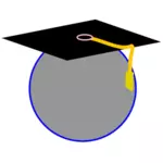 Vector illustration graduate hat