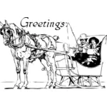 Holiday greeting card vector drawing
