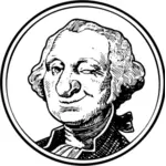 Vektorgrafik von winking George Washington