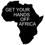 Получите ваши руки прочь от Африки векторной графики