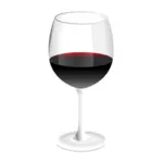 Kırmızı şarap cam vektör görüntü
