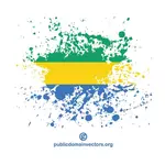 Gabonin lippu maaliroiskeita