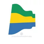 Bølgete gabonesiske flagg