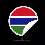 Sticker met vlag van Gambia