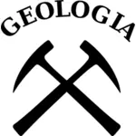 Geology sign vector drawing