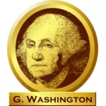 Знак «Мемориал» Джордж Вашингтон векторное изображение