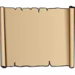 Ilustración vectorial de pergamino de piel de becerro marrón