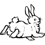 Gülümseyen tavşan vektör çizim