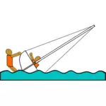 Illustration du sauvetage de chavirement voile