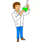 Frau Chemiker Vektor-illustration