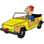Мультфильм мальчик вождения автомобиля