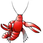 Red crawfish vector image