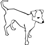 Векторные линии рисунок собаки