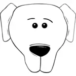 Illustrazione vettoriale di faccia di cane