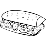 Ubåten sandwich vektortegning