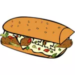 Imagine vectorială de submarin sandwich