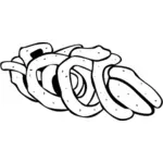 Vector image of onion rings