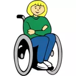 Ragazza in immagine vettoriale per disabili