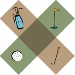 בתמונה וקטורית של גולף קישוט