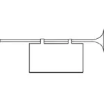 Dibujo vectorial de heraldo trompeta