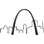 Сент-Луис Gateway Arch векторное изображение