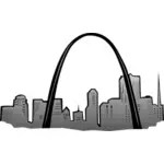 Desenho vetorial de St. Louis Gateway Arch