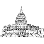 Desenho vetorial de edifício do Capitólio dos Estados Unidos