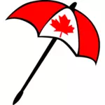 Kanadské vlajky deštník vektorové ilustrace