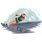 Векторное изображение лыжника воды