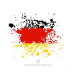 インクでドイツの旗をスプラッタします。