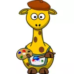 Pictor girafa vector illustration