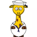 Vector de desen de marinar girafa