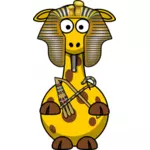 Pharao giraffe vector illustration