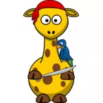 Imagine vectorială pirat girafa