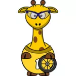 Vektorikuva pyöräilijän kirahvista