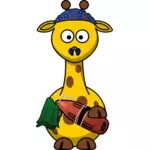 Vektor-ClipArt Schwimmer Giraffe