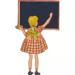Mädchen und blackboard