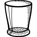 Vector illustration of clear glass water glass