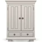Tall white cabinet