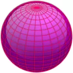 Vector afbeelding van roze globe vorm