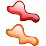 Clipart vetorial de vermelho e laranja gotas ícones