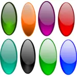 Immagine vettoriale dei pulsanti a forma ovali