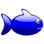 Glansiga blå fisk vektor illustration