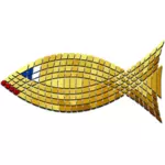 Vektör küçük resim mozaik in goldfish