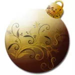 Weihnachtsbaum Ornament mit Reflektion Vektor-illustration