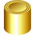 Gold can vector clip art